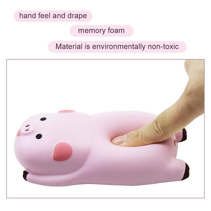 Sunffice Small Wrist Rest Mouse Pad, Mini Cute Pig Ergonomic Mousepad Memory Foam Design Pig Shape Wrist Support Pillow Rest Cushion Mat for Office Computer Laptop,Comfortable and Pain Relief(Pink) - Image 2